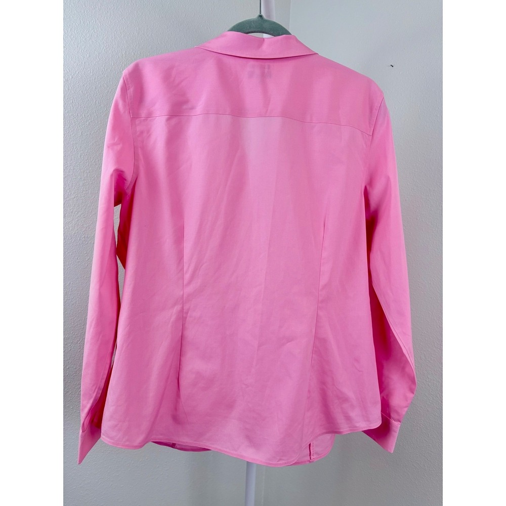 Talbots Womens Non-Iron Long Sleeve Button Down Shirt Pink Size 16 - Picture 2 of 8